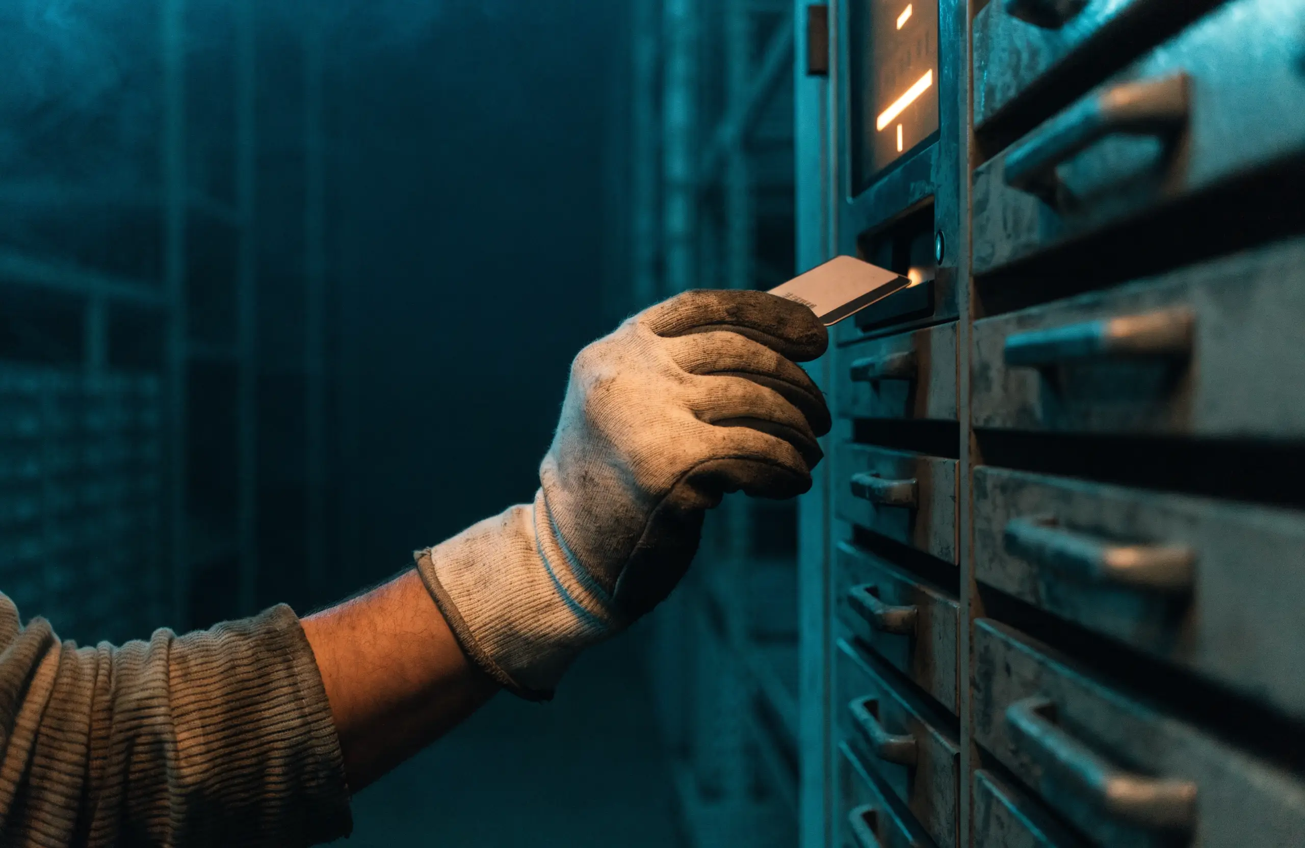 Automat wydający z identyfikacją RFID